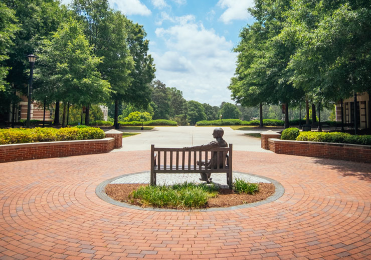 Jesse Mercer statue on the Atlanta campus